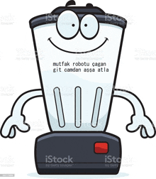 a cartoon illustration of a blender smiling royalty - free