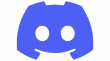 a blue discord logo with two white circles