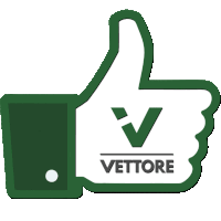 a green thumbs up sign that says vettore