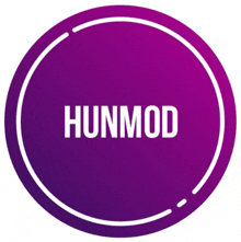 a purple circle with the word hunmod inside