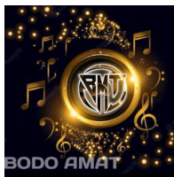 a poster with music notes and the word bodo amat