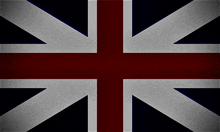 a british flag with a red white and blue cross on a black background