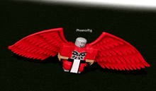 a roblox character with red wings and the name phoenix rig on the bottom