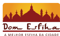 a logo for dom esfiha a melhor esfiha da cidade is shown