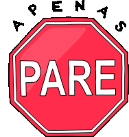 a stop sign with the word pare written in white