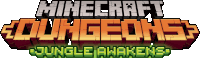 a logo for minecraft dungeons jungle awakening