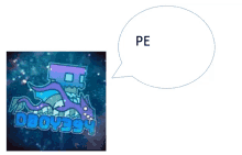 a picture of a logo for dboys94 with a speech bubble that says pe