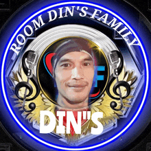 room din 's family din 's logo with a man in the center