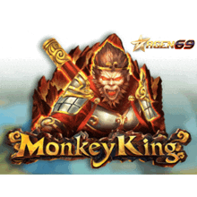 a monkey holding a sword and the words monkey king