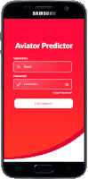 a samsung phone with the aviator predictor app on it