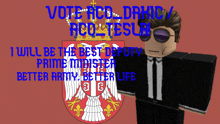 a poster that says vote rico drkc /