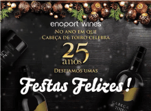 an advertisement for enoport wines with bottles and decorations