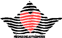 a logo for miesmuschelartwurmchen with a red heart