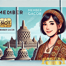 a member gacor slot card with a cartoon woman on it