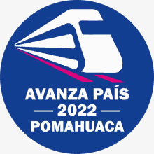 a blue and white logo for avanza pais 2022