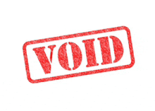 a red stamp with the word void written on it