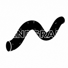 a black and white drawing of a worm with the word integral on it