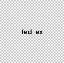 the word fed ex is on a checkered background on a transparent background .