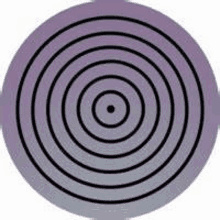 a purple circle with black circles around it and a black center .