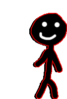 a stick figure with a smiley face on it