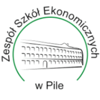 a logo for zespół szkół ekonomicznych w pile is shown