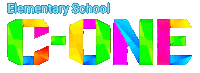 a logo for elementary school e-one with a white background