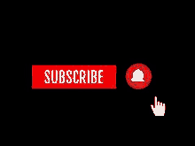 a subscribe button with a bell icon and a hand pointing .