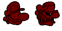 a cartoon character with a hat on and a skull with a tongue sticking out .