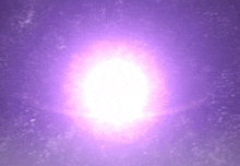 there is a purple background with a white light in the middle .