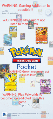 a screenshot of a pokemon trading card game app