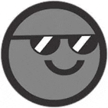 a smiley face with sunglasses on it .