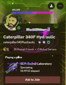 a screenshot of caterpiller 340f hydraulic 's facebook page