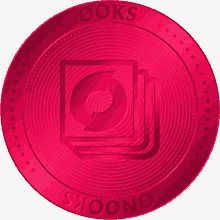 a pink coin that says ' oks ' on it