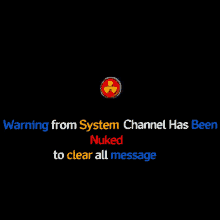 a warning from system channel has been displayed on the screen