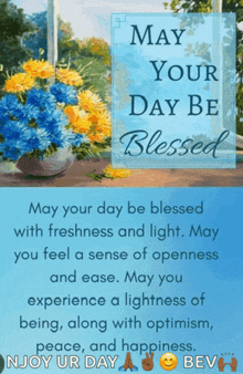 a greeting card that says may your day be blessed