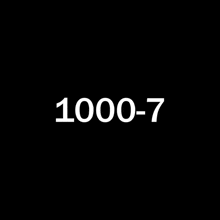 the number 1000-7 is on a black background