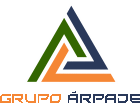 a logo for grupo arpade shows a triangle and the words grupo arpade