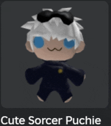 a picture of a cute sorcer puchie doll with sunglasses on