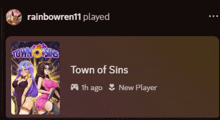 rainbowren11 played town of sins 1h ago as a new player