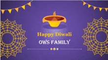 a happy diwali ows family greeting card with a candle