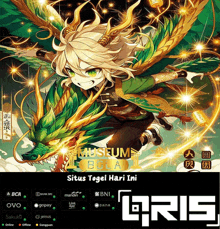 a poster for situs togel hari ini shows a dragon