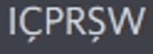 a blurry image of the word icprsw on a dark background .