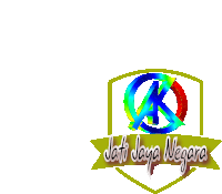 a logo for jati jaya negara with a colorful peace sign