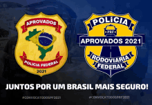 a badge for policia federal and rodoviaria federal