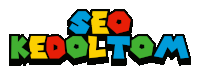 a colorful logo for seo kedoltom that looks like super mario