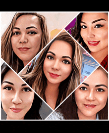 a collage of images of a woman 's face shows different facial expressions