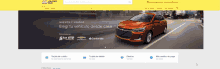 a chevrolet car is driving down a street on a web page