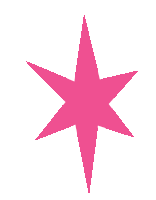 a pink star on a white background that looks like a starburst