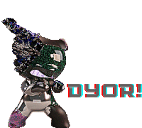 a toy with the word dyor on the bottom of it