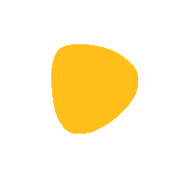 a yellow circle on a white background that looks like a triangle